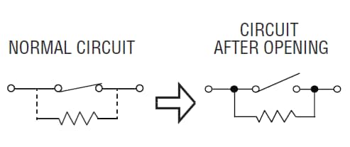 Schéma du circuit d'application - Bourns Minidisjoncteurs SA (dispositif miniature de coupure thermique)